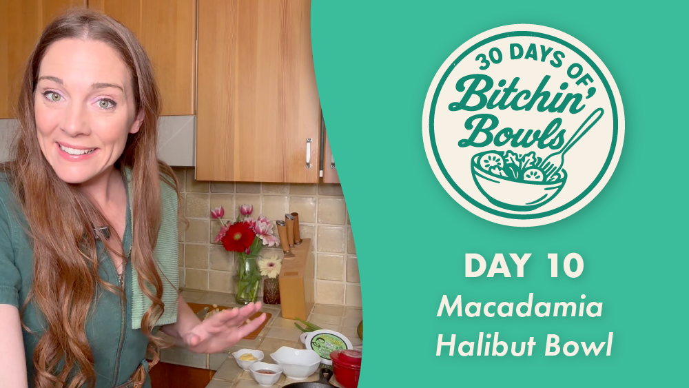 Macadamia Halibut Bowl