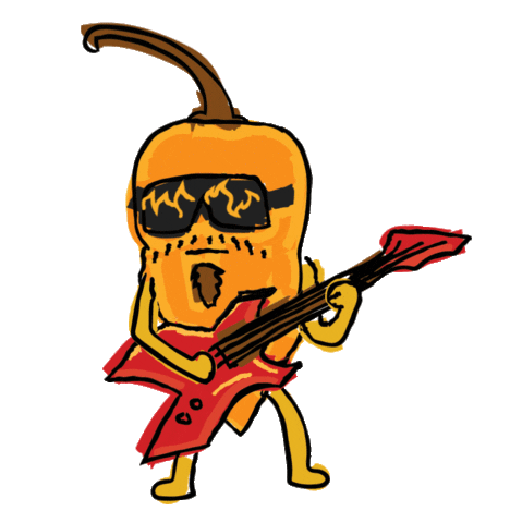 Hababnero critter playing bass