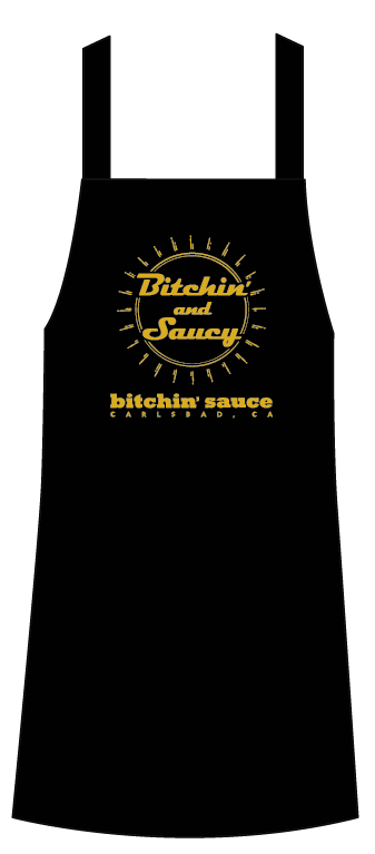 black bitchin apron