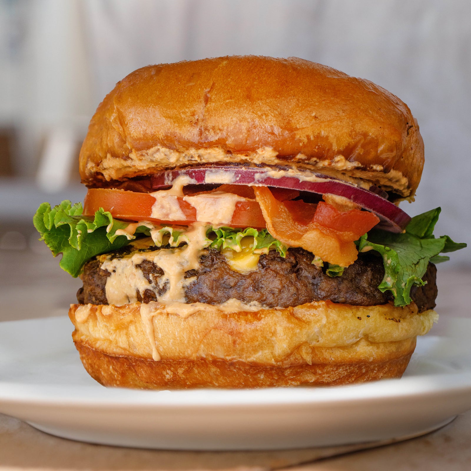 side view of a big burger
