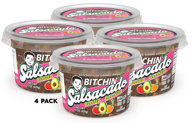 Bitchin' Salsacado® Roasted Habanero 4 pack