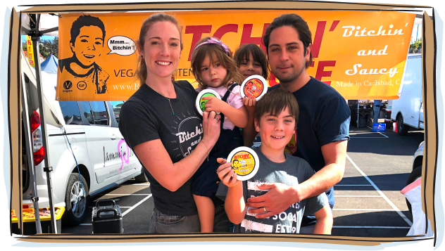 Founding family at the farmers market