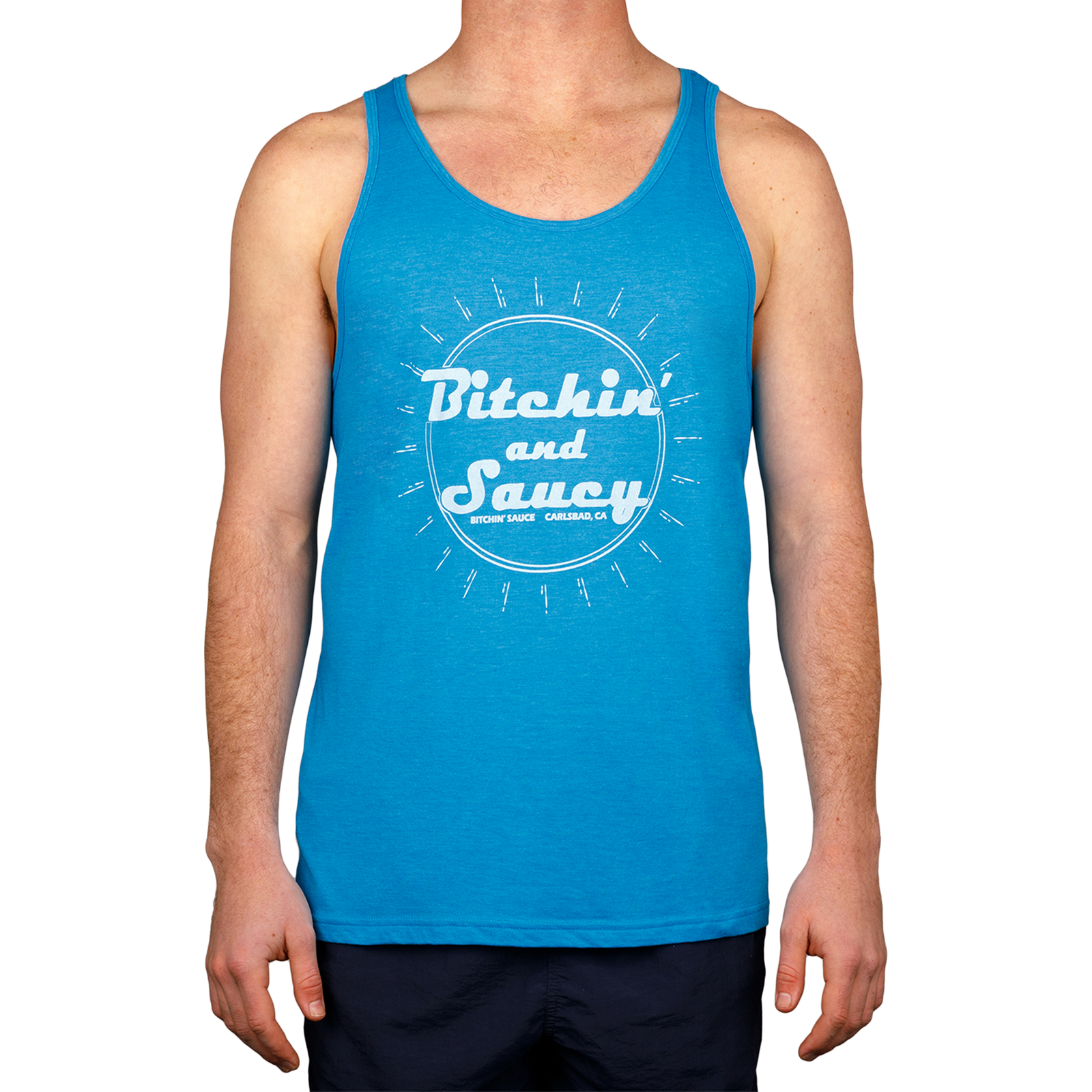 blue bitchin tank top