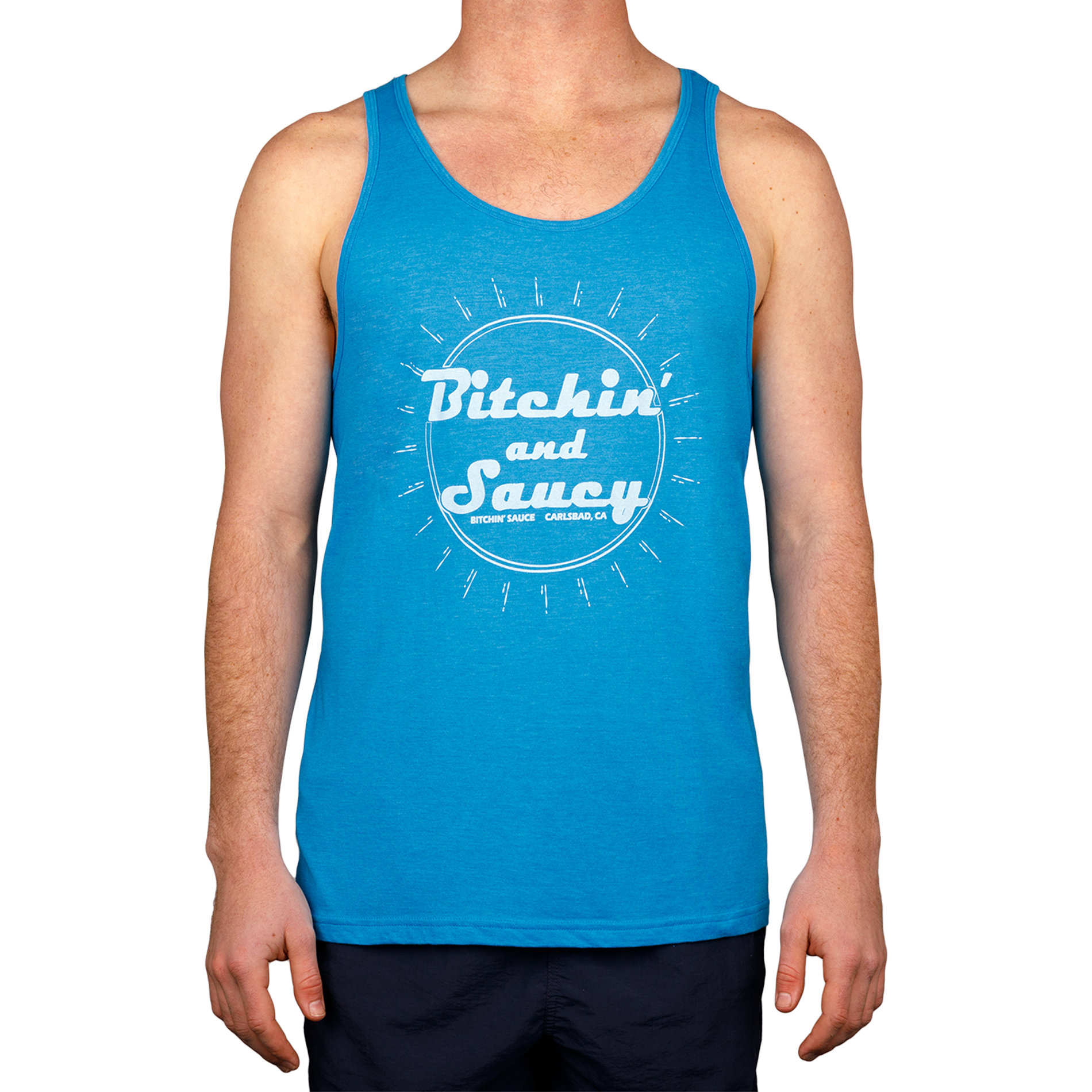 blue bitchin tank top